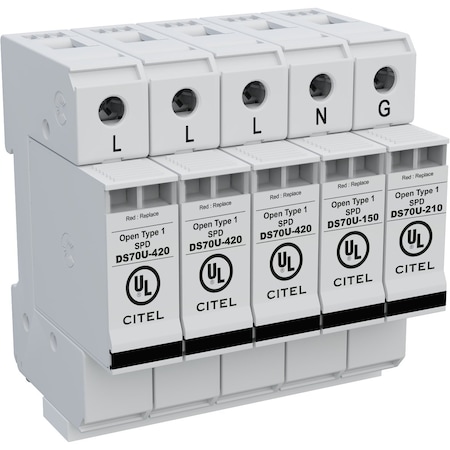 Citel Surge Protection Device, 3 Phase, 400/690V, 4 Wires DS75US-400Y